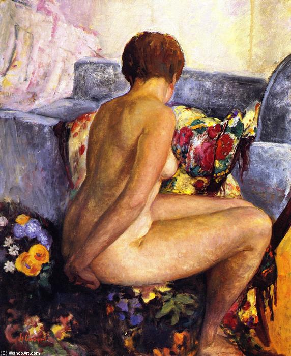 Wikoo.org - موسوعة الفنون الجميلة - اللوحة، العمل الفني Henri Lebasque - Seated Nude