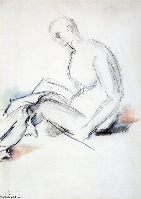 WikiOO.org - Encyclopedia of Fine Arts - Målning, konstverk Paul Cezanne - Seated Nude (also known as Ishmael)