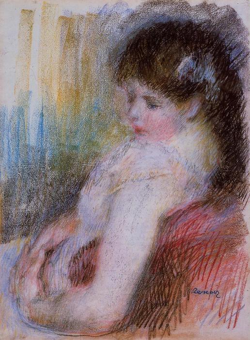 Wikioo.org – La Enciclopedia de las Bellas Artes - Pintura, Obras de arte de Pierre-Auguste Renoir - mujer sentada