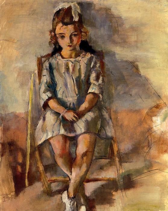 Wikioo.org - The Encyclopedia of Fine Arts - Painting, Artwork by Julius Mordecai Pincas - Seated Young Girl