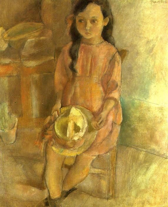 Wikioo.org – La Enciclopedia de las Bellas Artes - Pintura, Obras de arte de Julius Mordecai Pincas - sentado niña joven