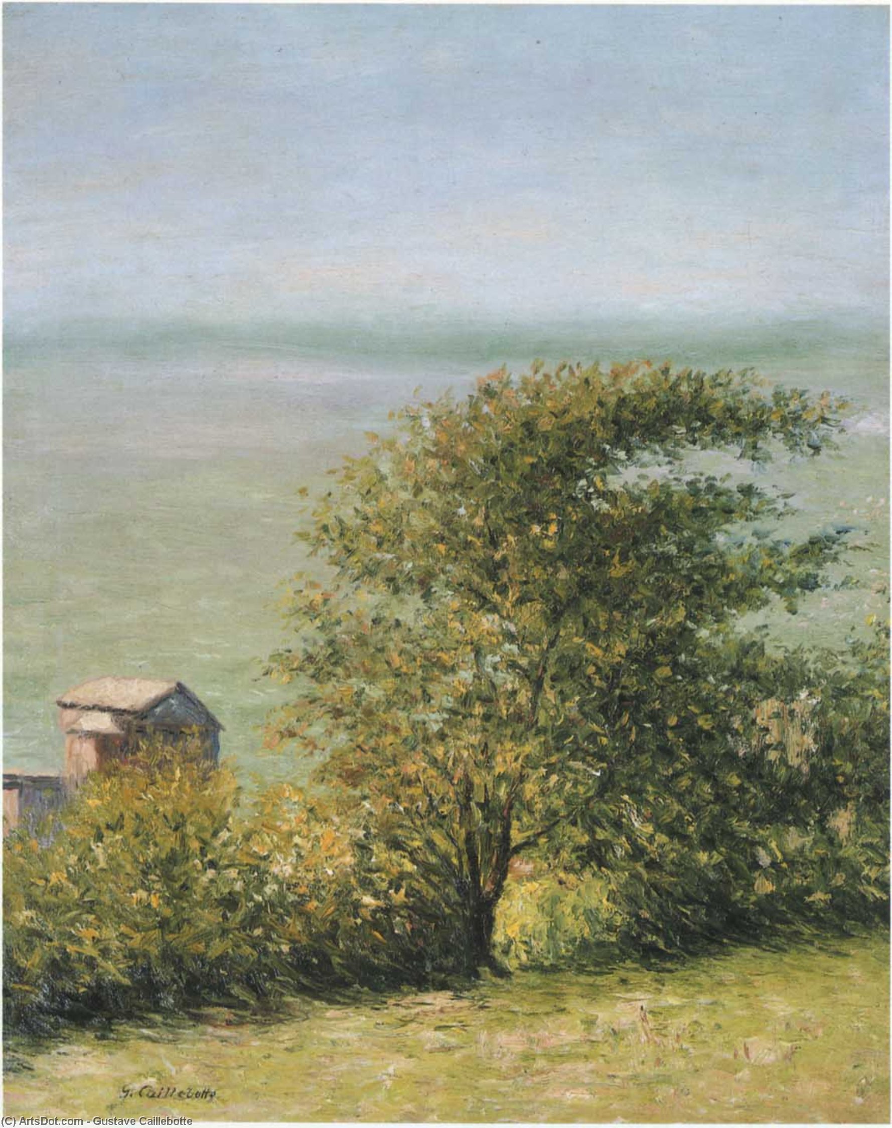 WikiOO.org - Encyclopedia of Fine Arts - Maľba, Artwork Gustave Caillebotte - The Sea at Villerville