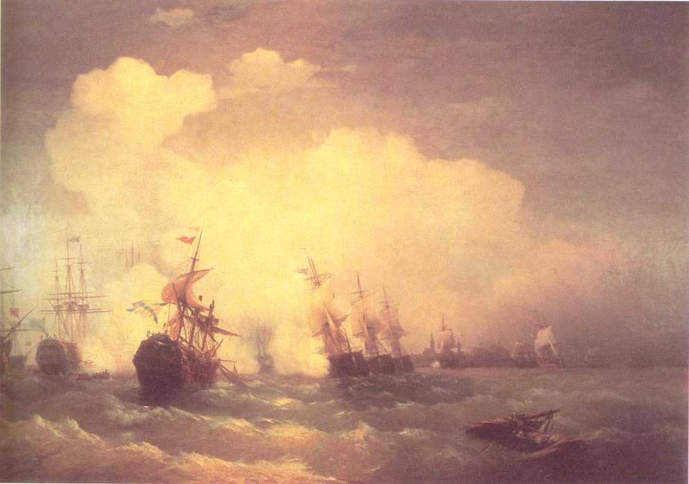 WikiOO.org - Енциклопедія образотворчого мистецтва - Живопис, Картини
 Ivan Aivazovsky - Sea buttle near Revel