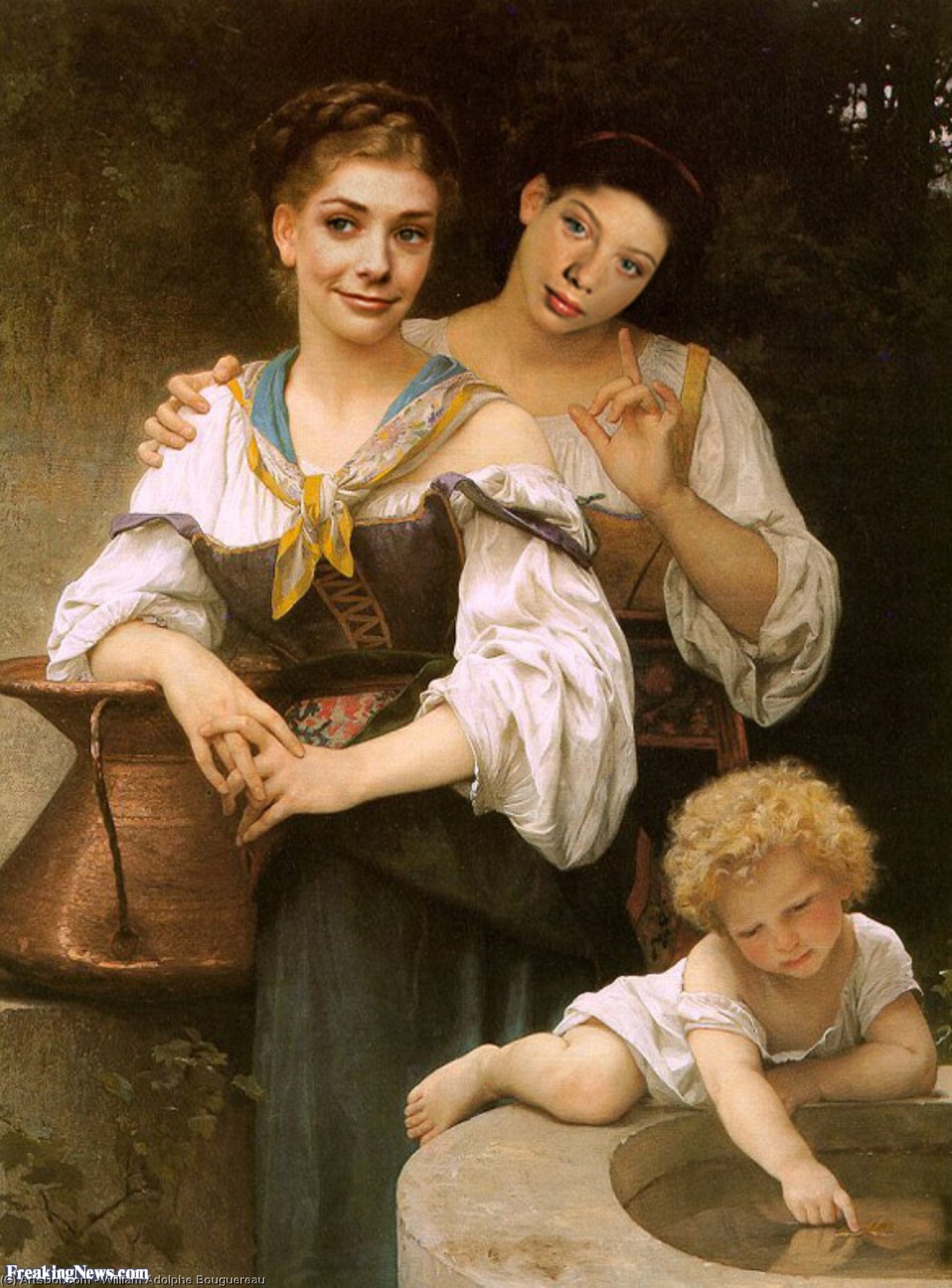 Wikioo.org - The Encyclopedia of Fine Arts - Painting, Artwork by William Adolphe Bouguereau - The Secret
