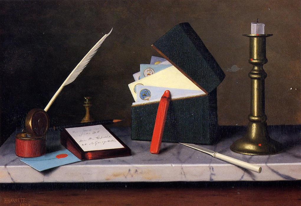 Wikioo.org - The Encyclopedia of Fine Arts - Painting, Artwork by William Michael Harnett - Secretary's Table