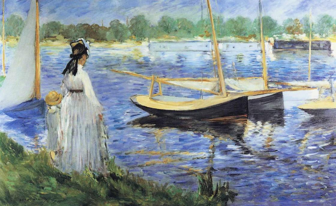 WikiOO.org - Εγκυκλοπαίδεια Καλών Τεχνών - Ζωγραφική, έργα τέχνης Edouard Manet - The Seine at Argenteuil