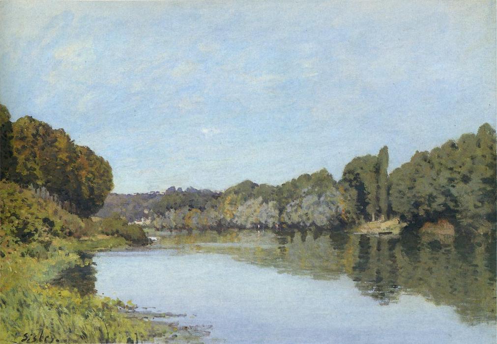 WikiOO.org - Encyclopedia of Fine Arts - Maleri, Artwork Alfred Sisley - The Seine at Bougival