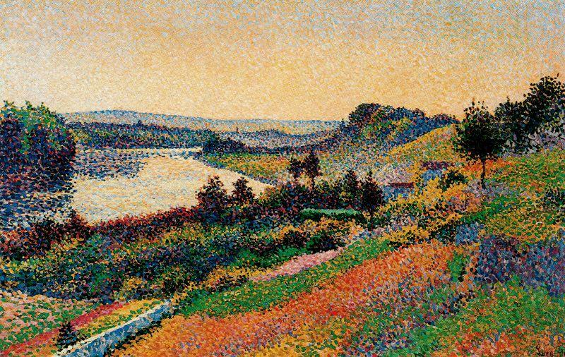 Wikioo.org - The Encyclopedia of Fine Arts - Painting, Artwork by Maximilien Luce - The Seine at Herblay
