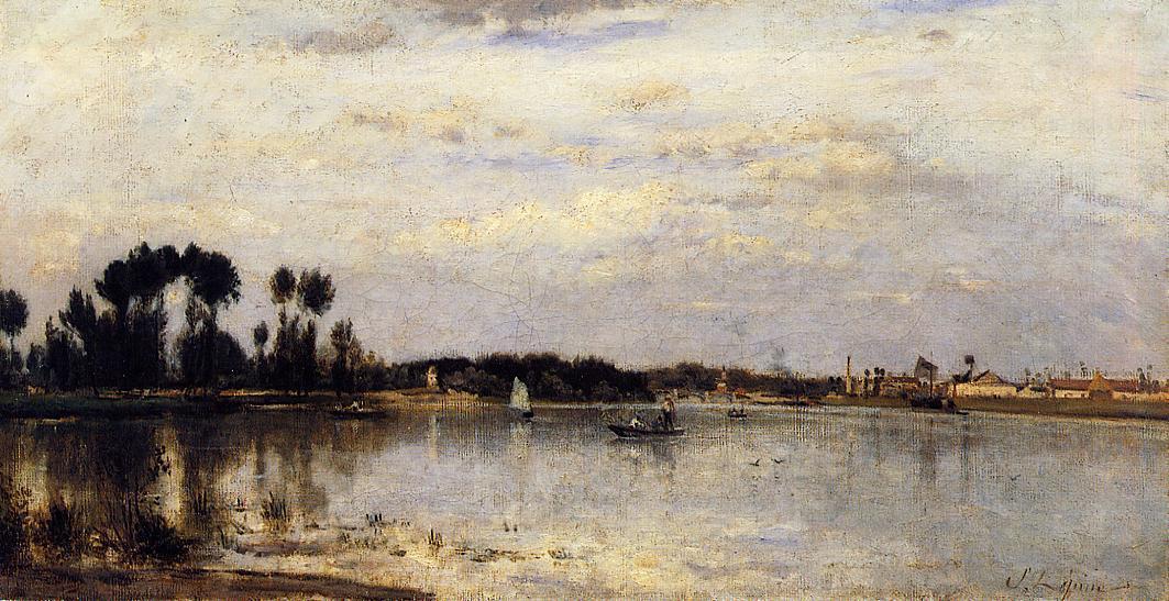 Wikioo.org - The Encyclopedia of Fine Arts - Painting, Artwork by Stanislas Lepine - The Seine at Ile Saint-Denis