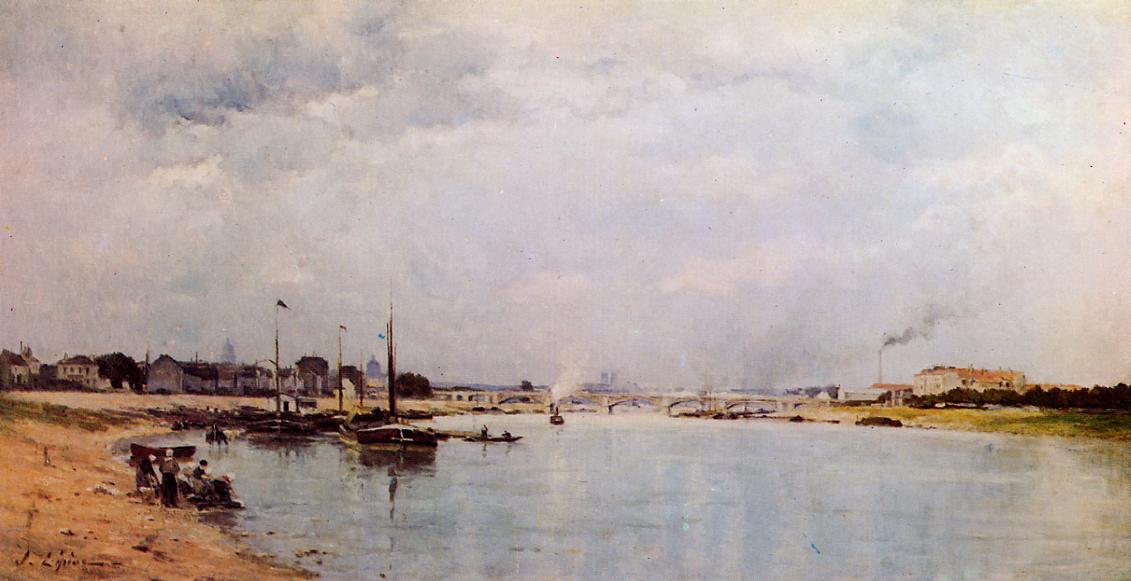 Wikioo.org - The Encyclopedia of Fine Arts - Painting, Artwork by Stanislas Lepine - The Seine at Ivry