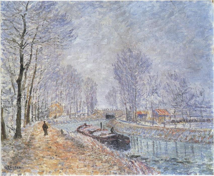 Wikioo.org - The Encyclopedia of Fine Arts - Painting, Artwork by Gustave Loiseau - The Seine at Pontoise