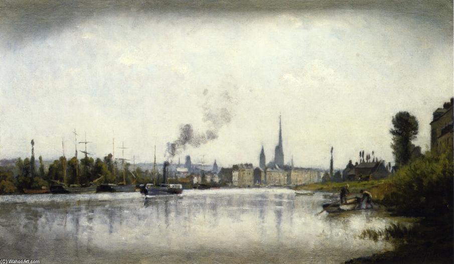 Wikioo.org - The Encyclopedia of Fine Arts - Painting, Artwork by Stanislas Lepine - The Seine at Rouen