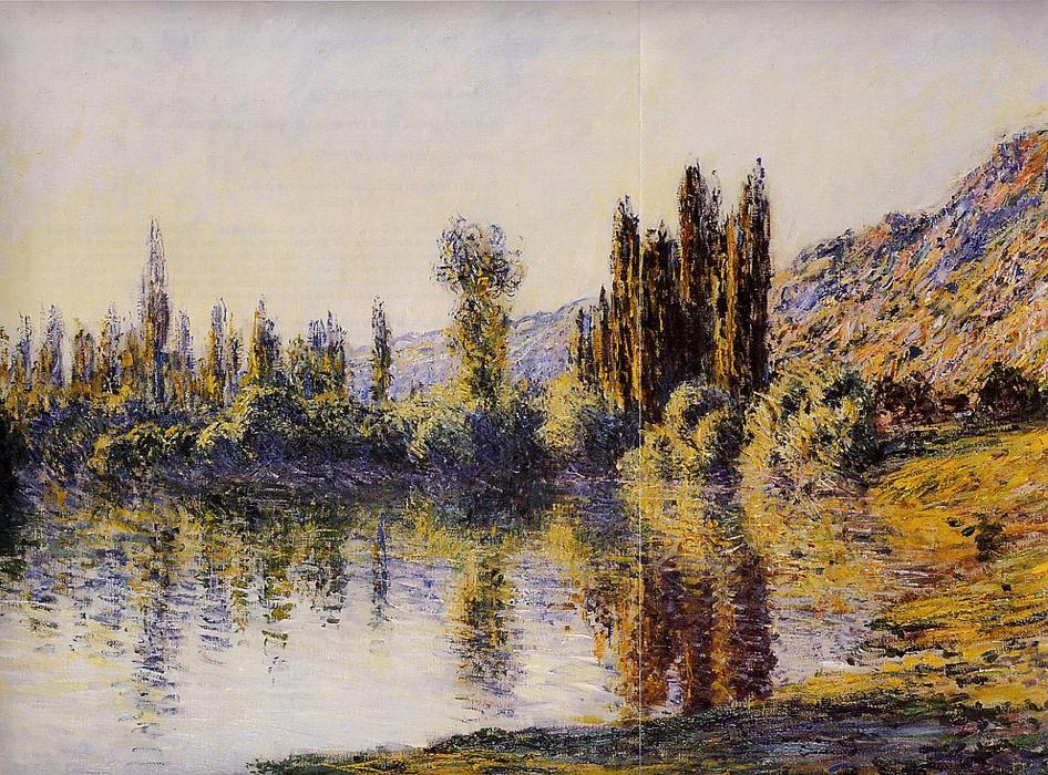 WikiOO.org - Güzel Sanatlar Ansiklopedisi - Resim, Resimler Claude Monet - The Seine at Vetheuil