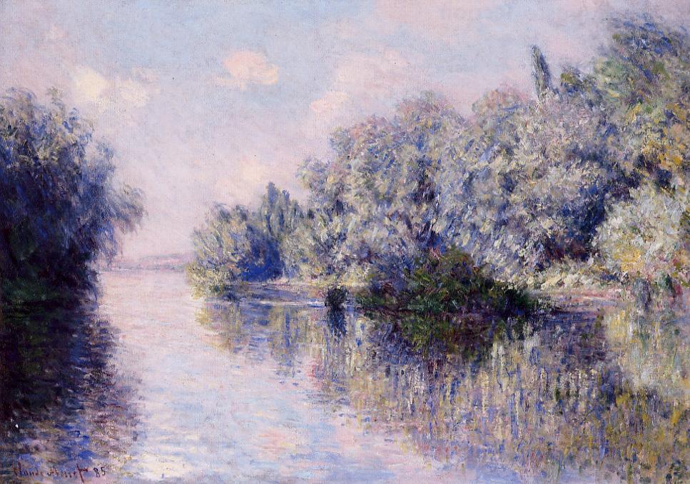 WikiOO.org - Encyclopedia of Fine Arts - Maleri, Artwork Claude Monet - The Seine near Giverny