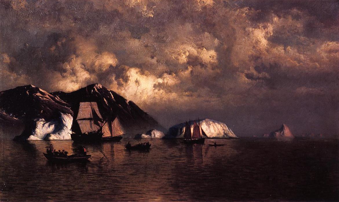 Wikioo.org – La Enciclopedia de las Bellas Artes - Pintura, Obras de arte de William Bradford - Cerqueros de la costa de Labrador