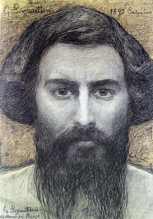 Wikioo.org - The Encyclopedia of Fine Arts - Painting, Artwork by Giovanni Segantini - Self portrait