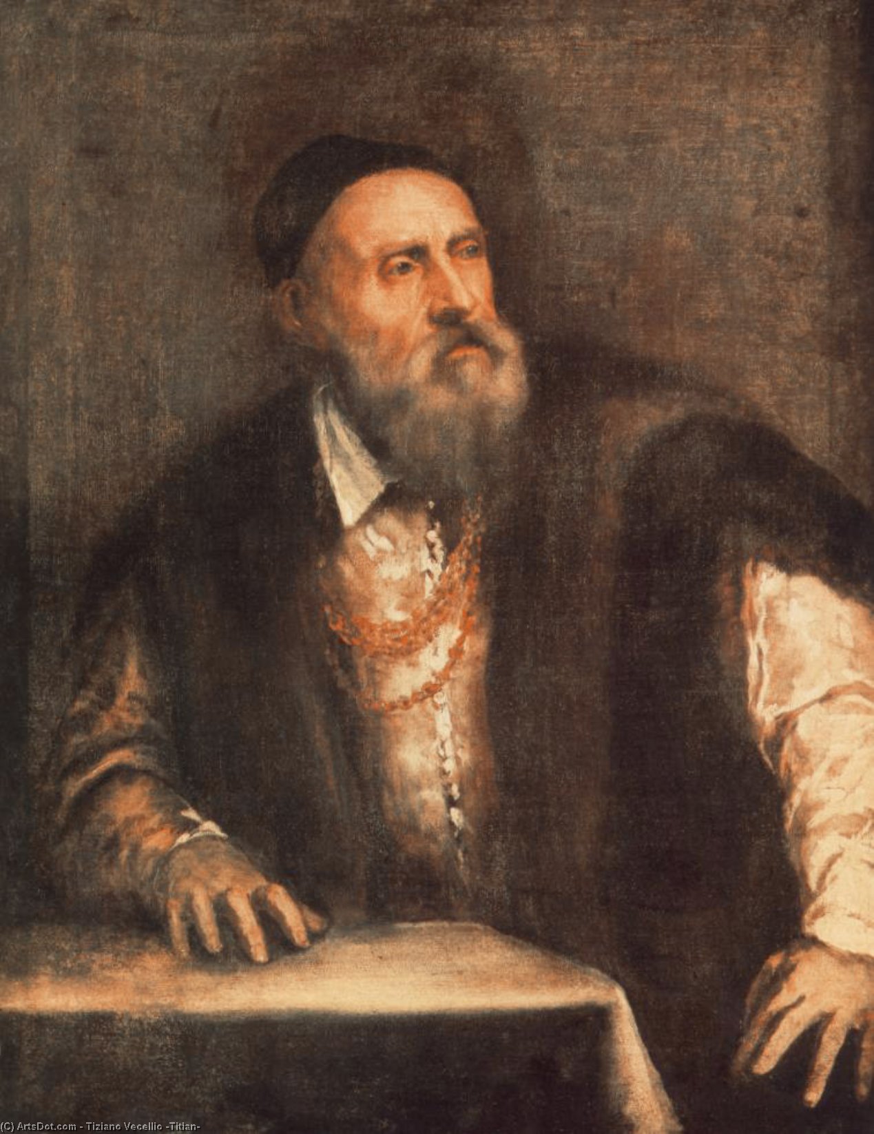 WikiOO.org - Encyclopedia of Fine Arts - Maalaus, taideteos Tiziano Vecellio (Titian) - Self Portrait