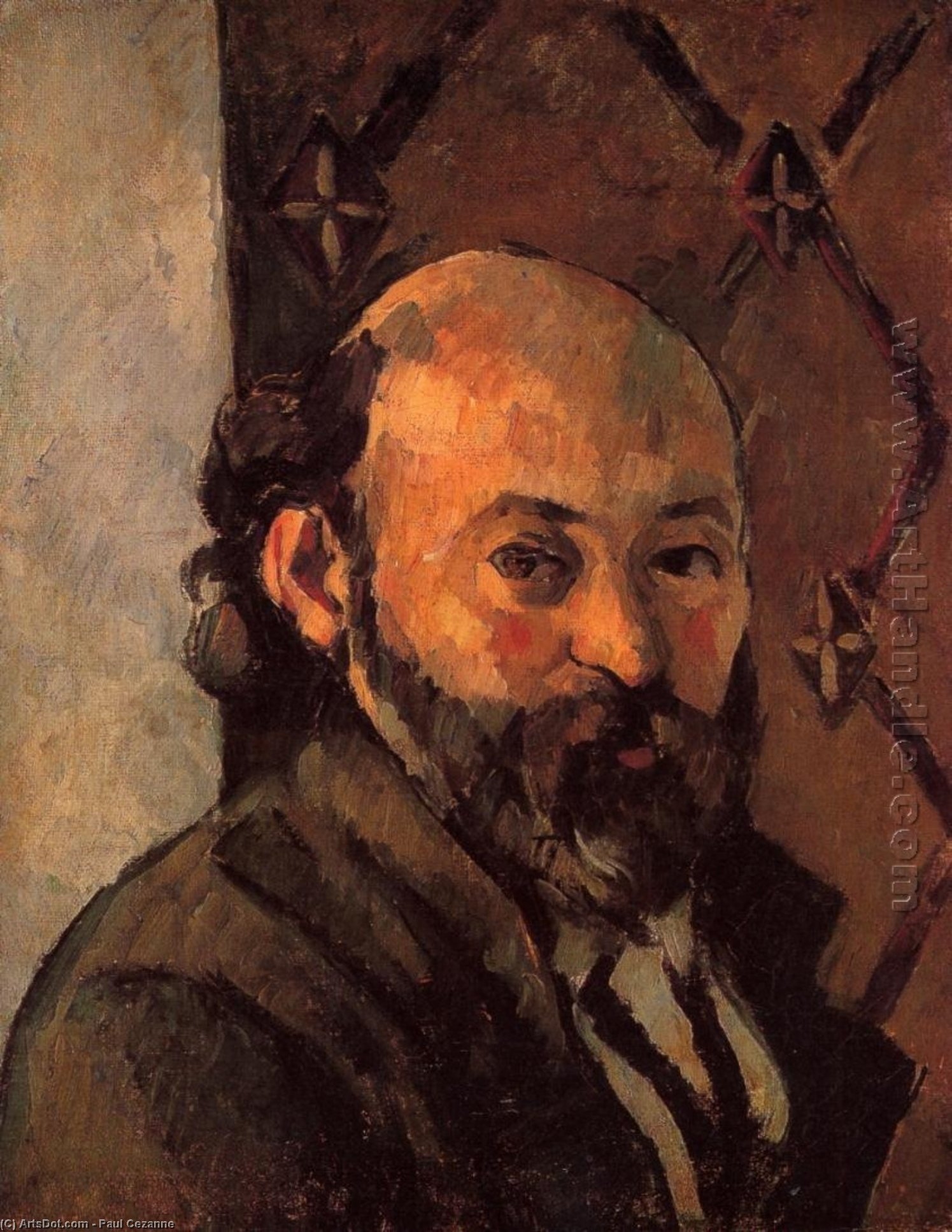 WikiOO.org - Εγκυκλοπαίδεια Καλών Τεχνών - Ζωγραφική, έργα τέχνης Paul Cezanne - Self Portrait (8)