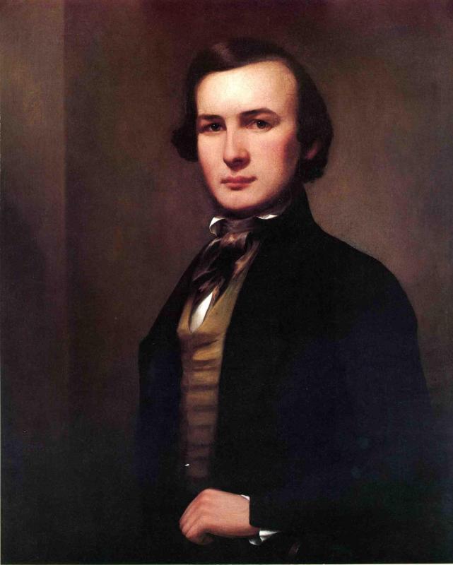 WikiOO.org - Енциклопедия за изящни изкуства - Живопис, Произведения на изкуството George Henry Durrie - Self Portrait