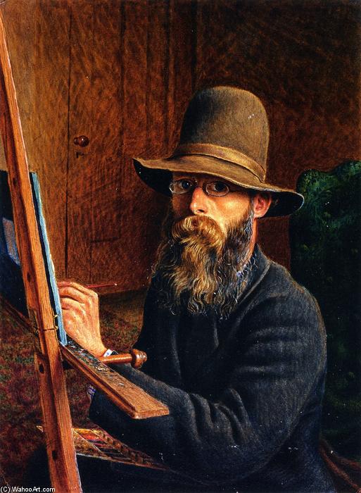 WikiOO.org - Енциклопедия за изящни изкуства - Живопис, Произведения на изкуството William George Richardson Hind - Self Portrait