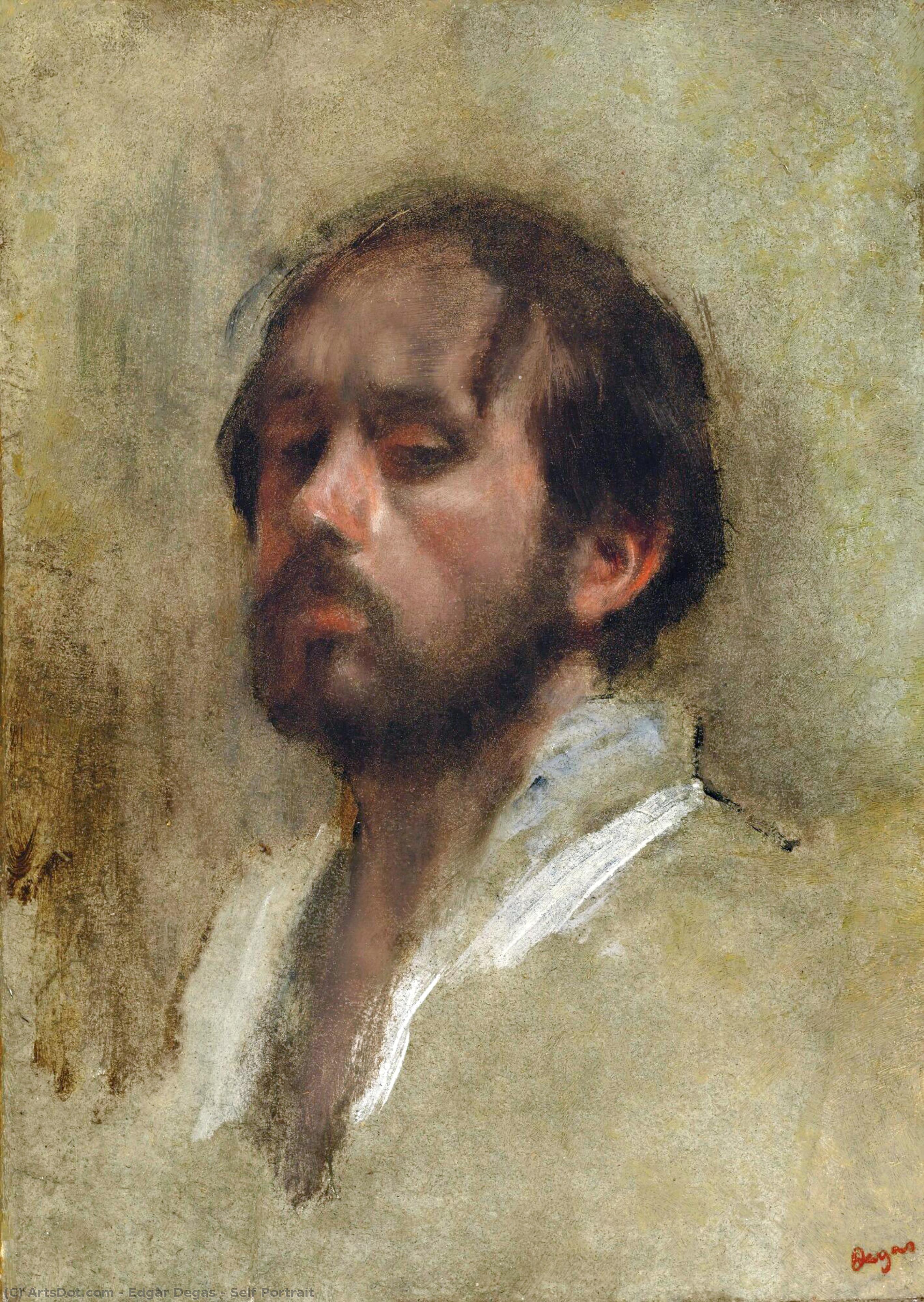 Wikioo.org - Bách khoa toàn thư về mỹ thuật - Vẽ tranh, Tác phẩm nghệ thuật Edgar Degas - Self Portrait