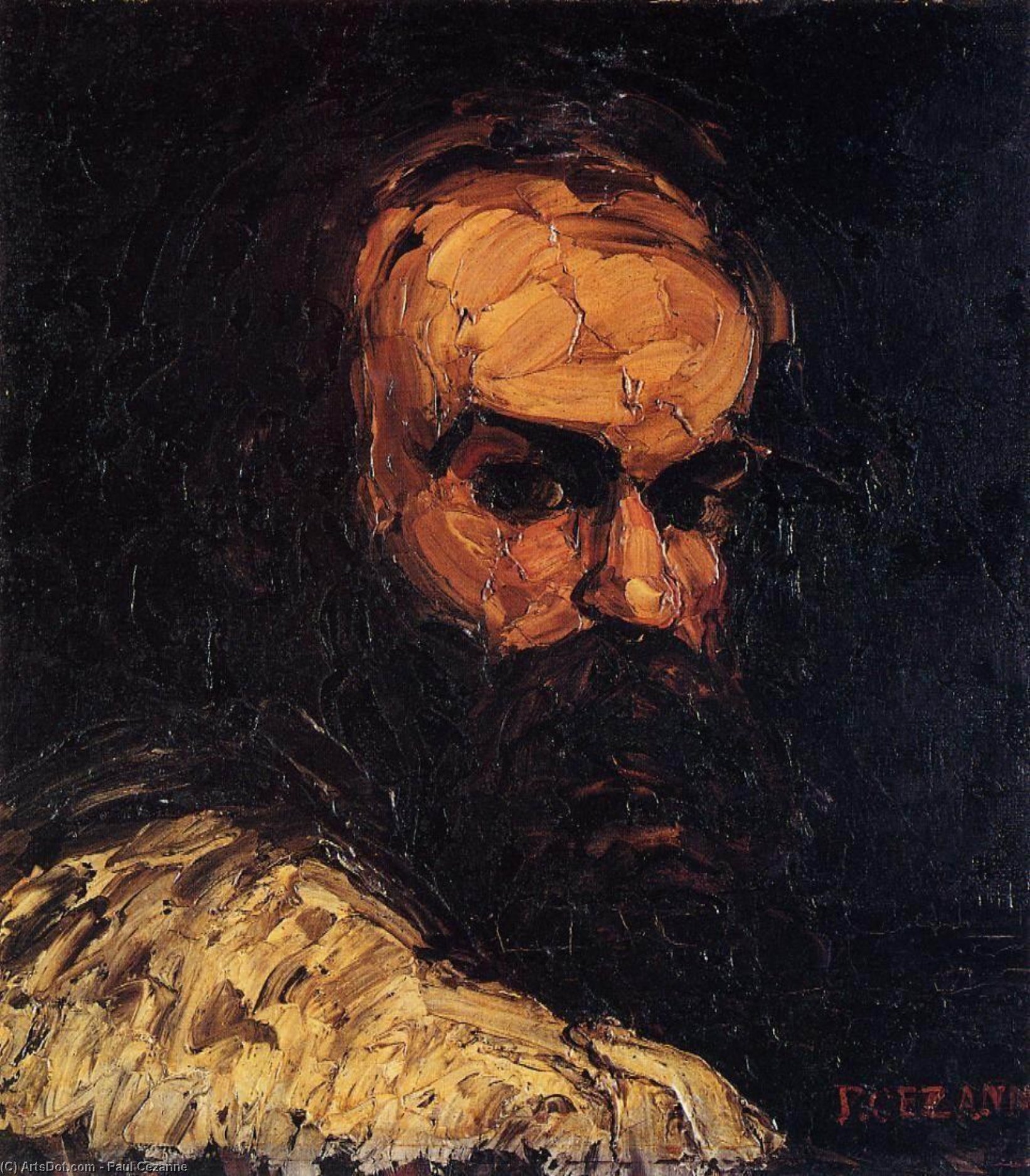 Wikioo.org - The Encyclopedia of Fine Arts - Painting, Artwork by Paul Cezanne - Self Portrait (10)