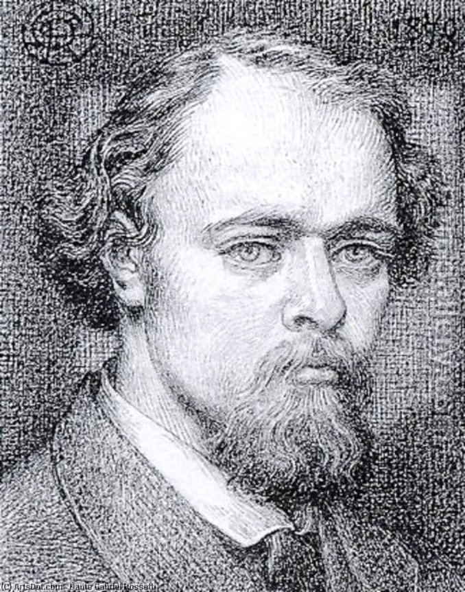WikiOO.org - 백과 사전 - 회화, 삽화 Dante Gabriel Rossetti - Self portrait