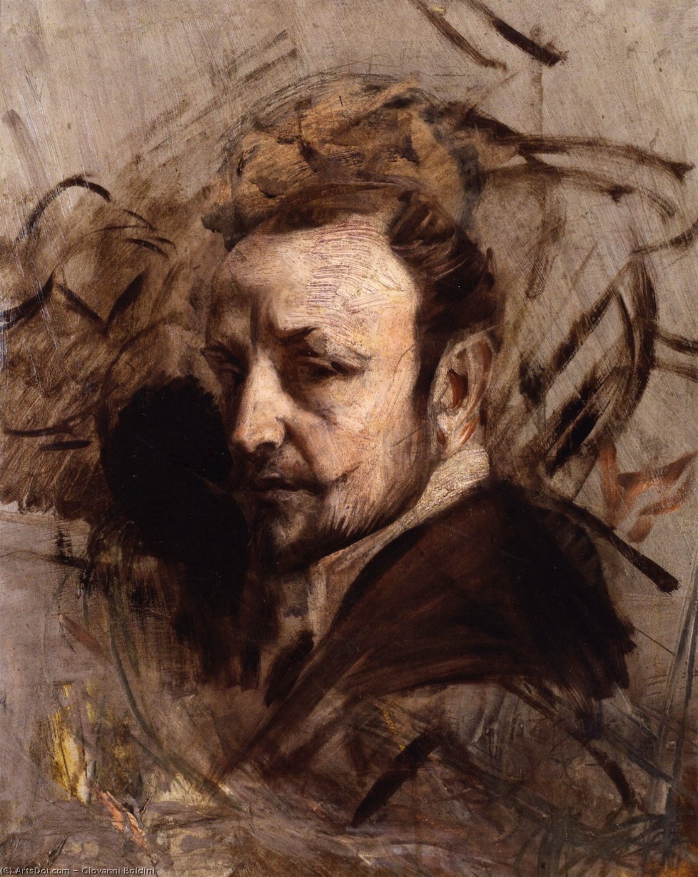 Wikioo.org - The Encyclopedia of Fine Arts - Painting, Artwork by Giovanni Boldini - Self Portrait