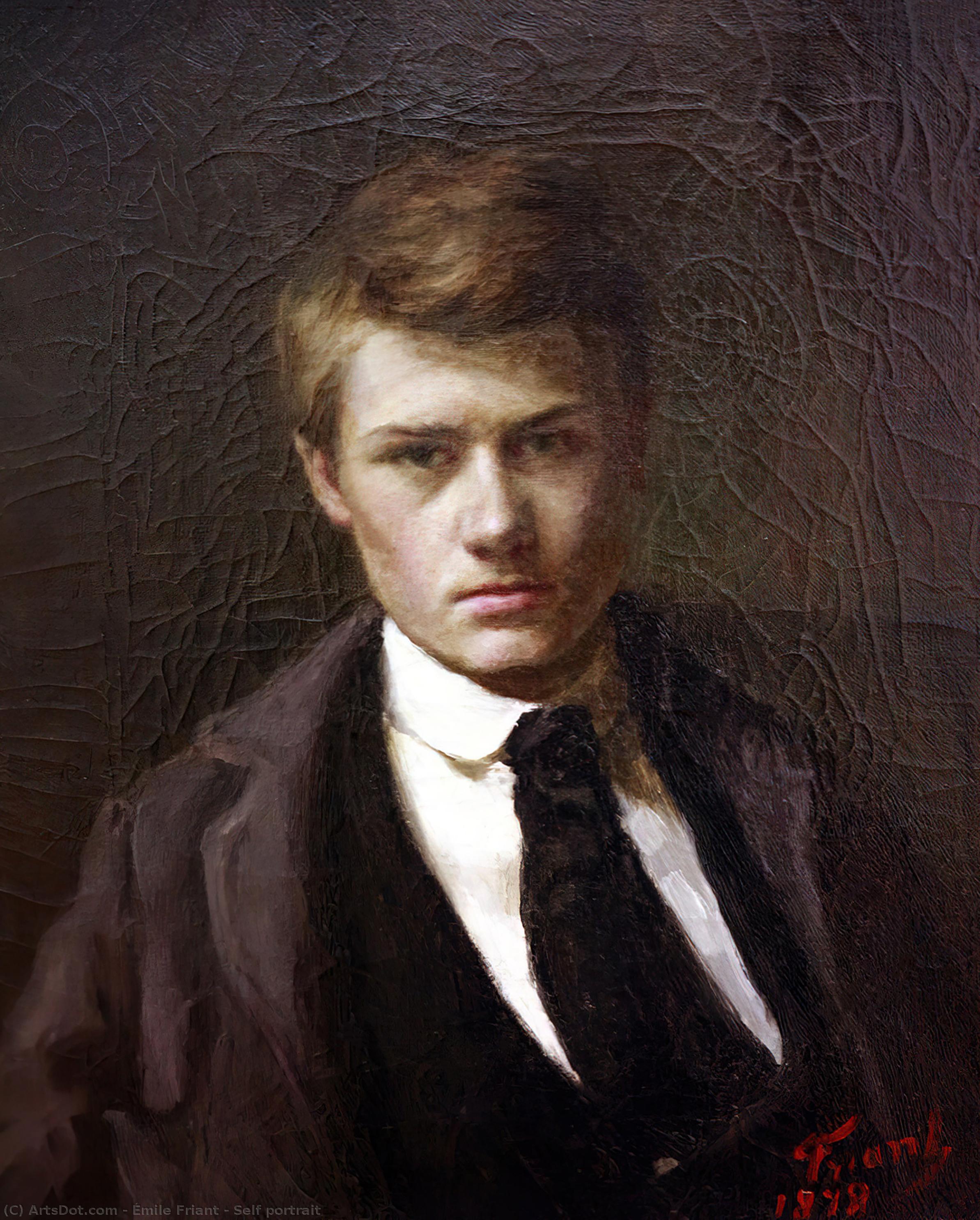 Wikioo.org - The Encyclopedia of Fine Arts - Painting, Artwork by Émile Friant - Self portrait