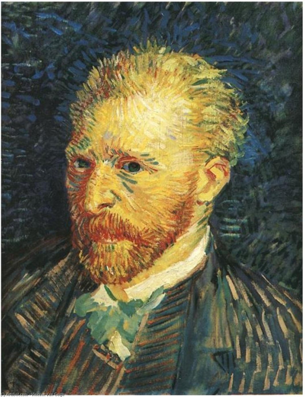 Wikoo.org - موسوعة الفنون الجميلة - اللوحة، العمل الفني Vincent Van Gogh - Self Portrait (11)