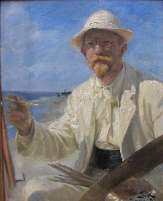 WikiOO.org - Енциклопедия за изящни изкуства - Живопис, Произведения на изкуството Peder Severin Kroyer - Self portrait