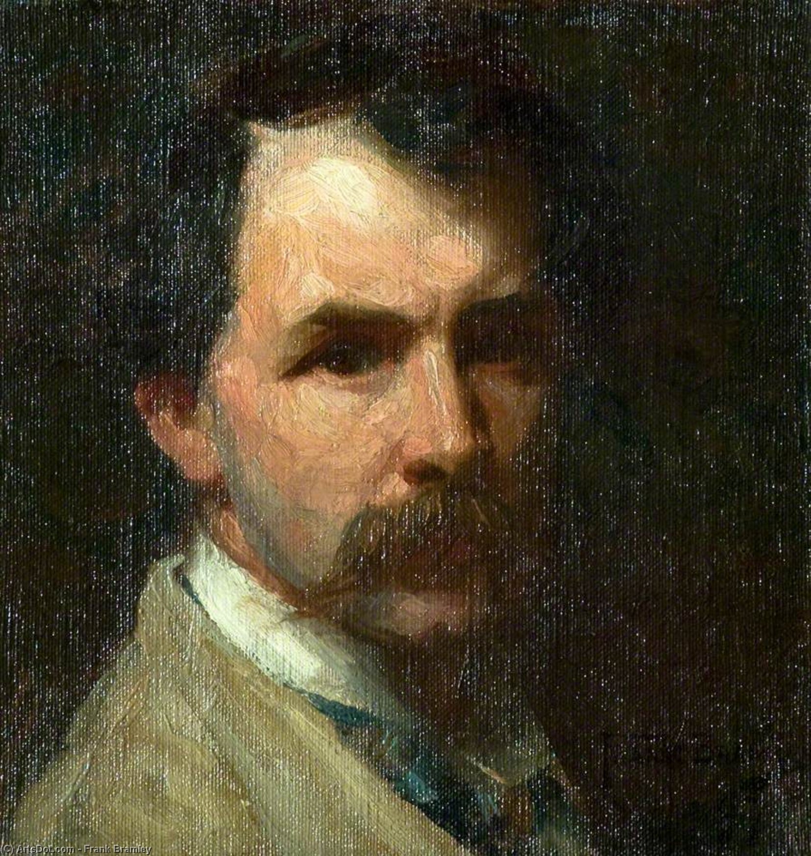 WikiOO.org - Encyclopedia of Fine Arts - Malba, Artwork Frank Bramley - Self Portrait