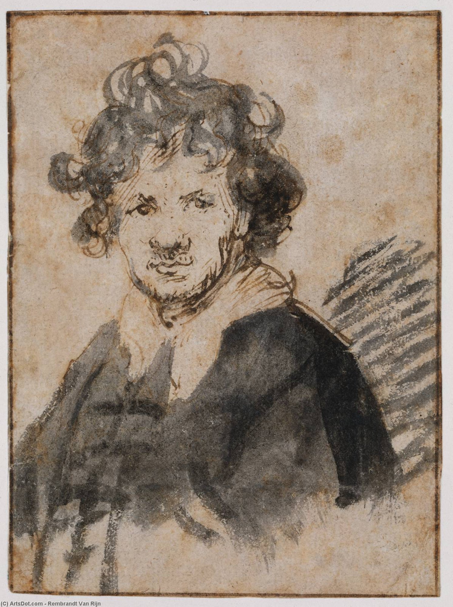 WikiOO.org – 美術百科全書 - 繪畫，作品 Rembrandt Van Rijn - 自画像 28