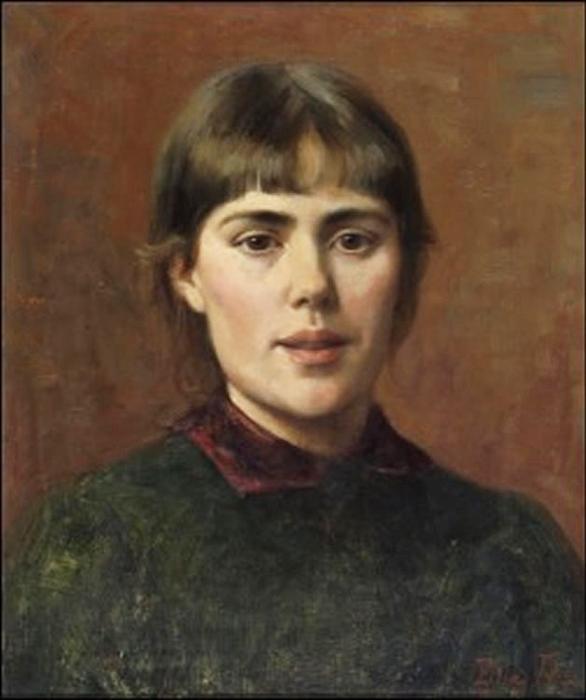 WikiOO.org - Encyclopedia of Fine Arts - Maleri, Artwork Elin Kleopatra Danielson Gambogi - Self Portrait