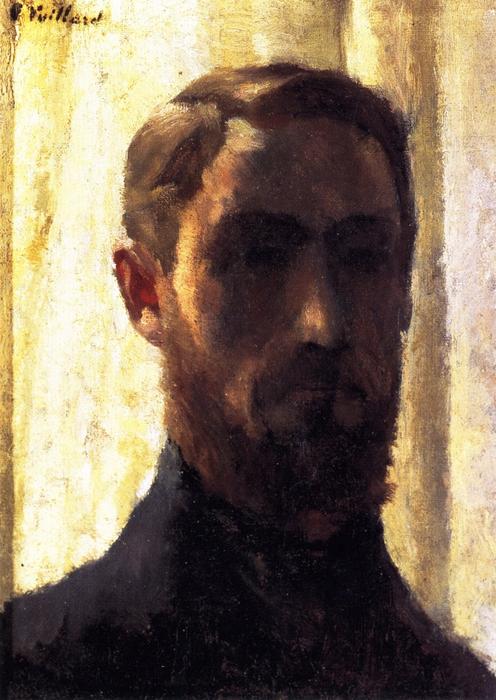 Wikoo.org - موسوعة الفنون الجميلة - اللوحة، العمل الفني Jean Edouard Vuillard - Self-Portrait against the LIght