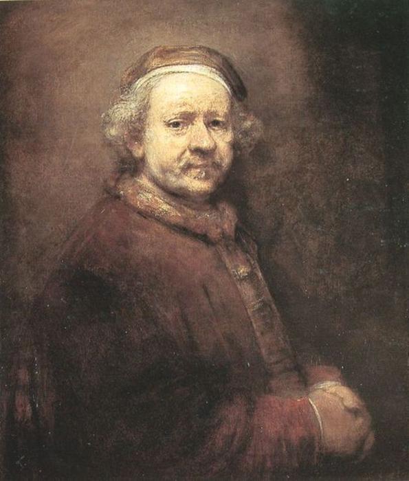 WikiOO.org - Encyclopedia of Fine Arts - Maľba, Artwork Rembrandt Van Rijn - Self Portrait at the Age of 63