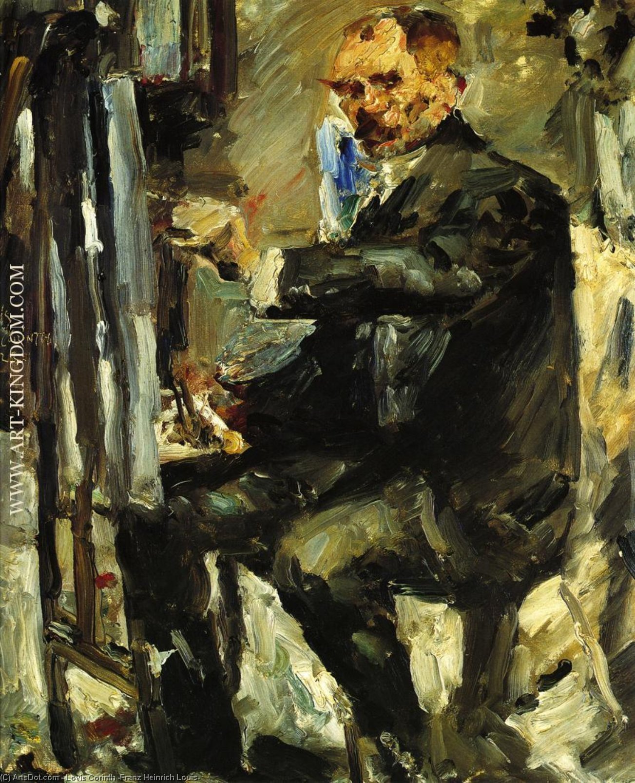 Wikioo.org - The Encyclopedia of Fine Arts - Painting, Artwork by Lovis Corinth (Franz Heinrich Louis) - Self Portrait at the Easel