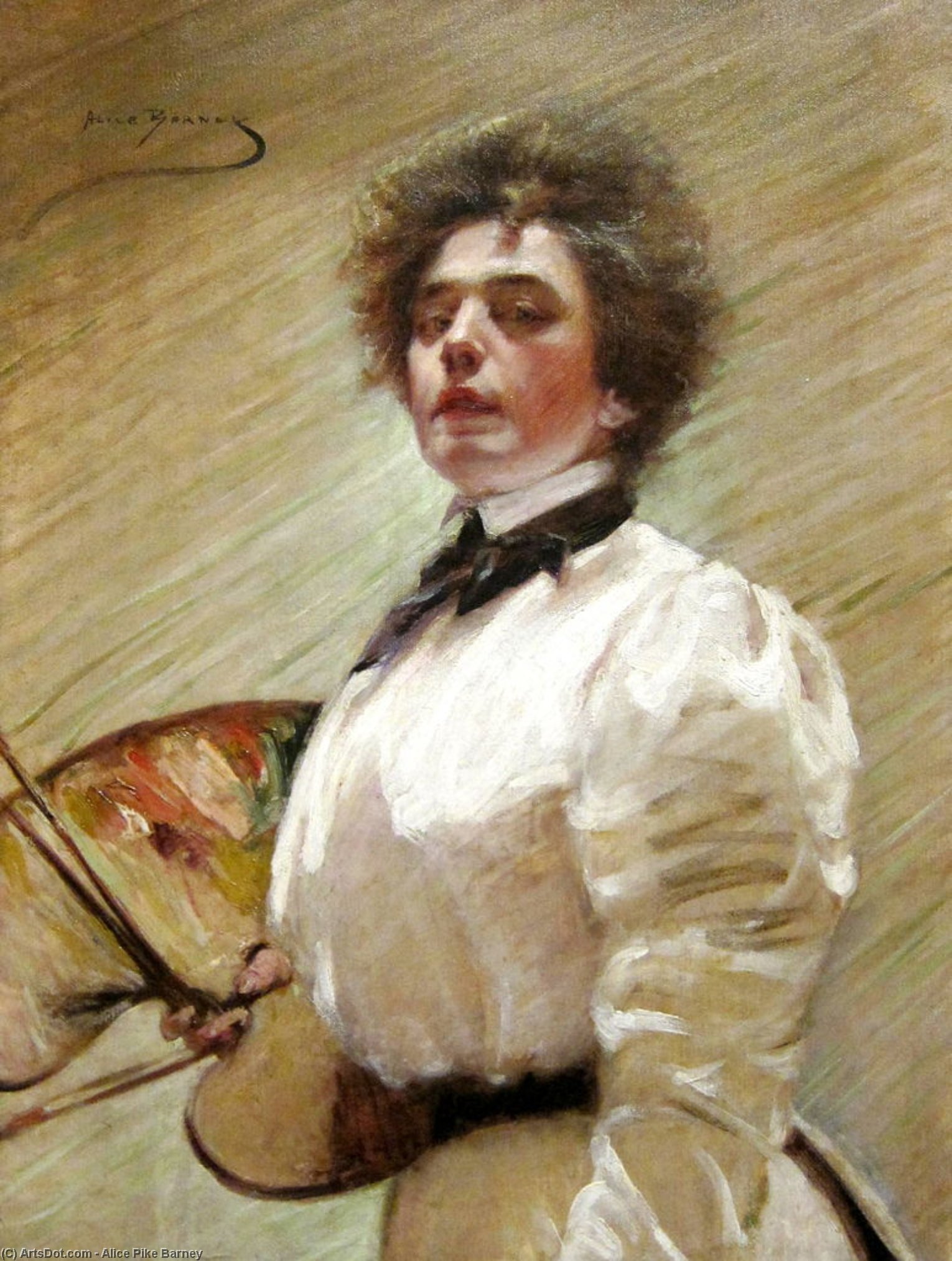 Wikioo.org - The Encyclopedia of Fine Arts - Painting, Artwork by Alice Pike Barney - Self-Portrait with Palette