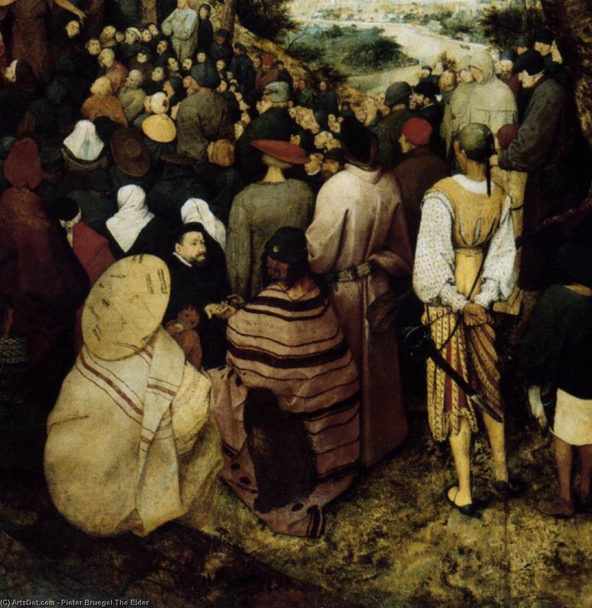 Wikioo.org – L'Enciclopedia delle Belle Arti - Pittura, Opere di Pieter Bruegel The Elder - Il Discorso di  Cattedrale di St  Giovanni  dopodomani  battista  particolare