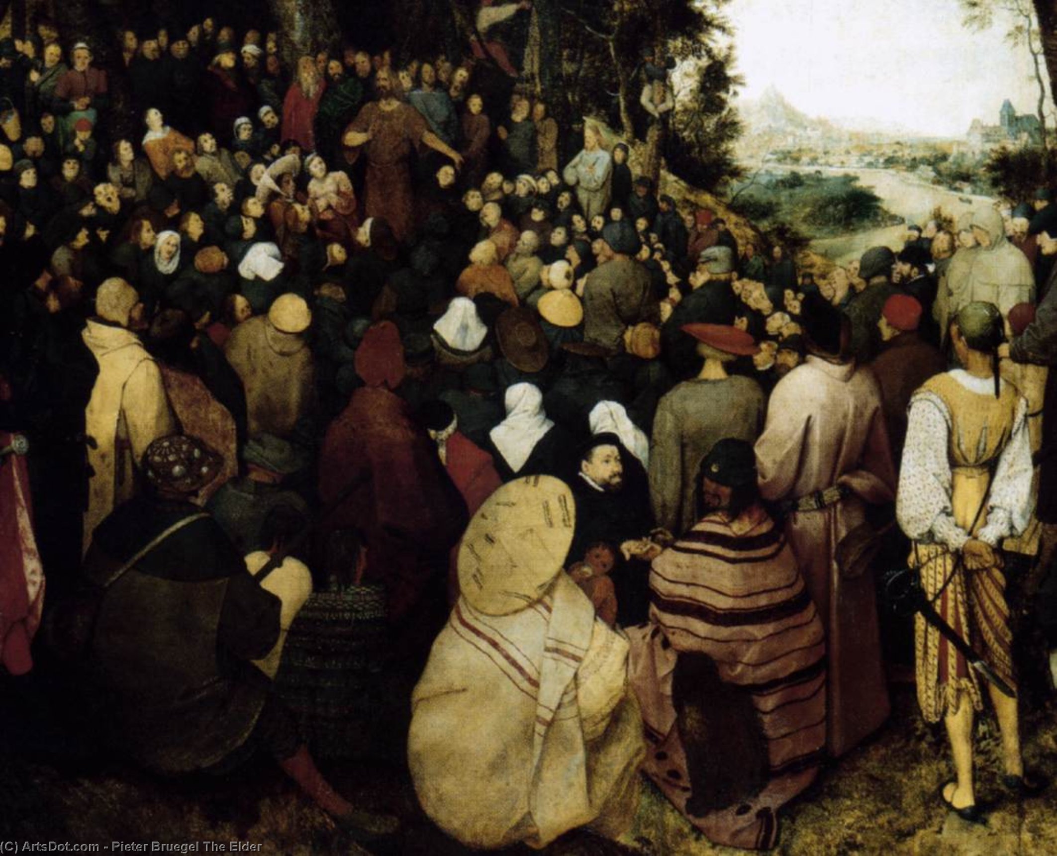 Wikioo.org – La Enciclopedia de las Bellas Artes - Pintura, Obras de arte de Pieter Bruegel The Elder - El Sermón todaclasede  san  San Juan Bautista  Detalle