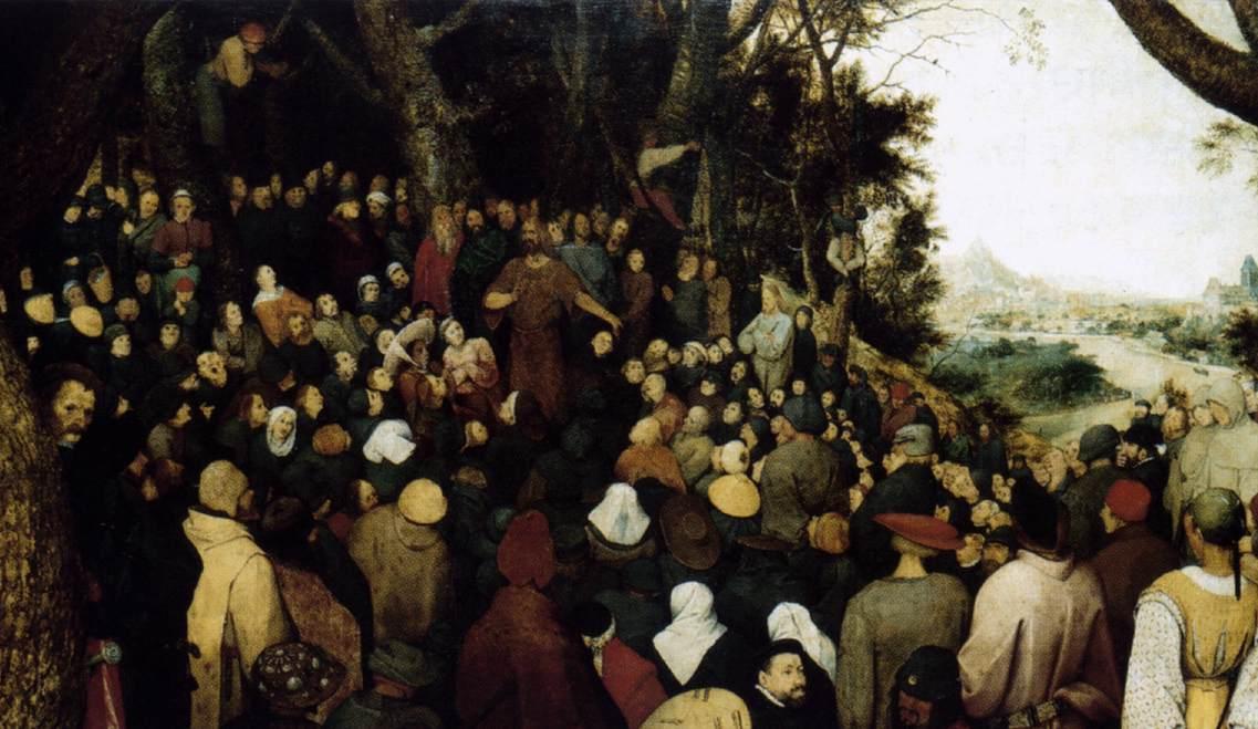 WikiOO.org – 美術百科全書 - 繪畫，作品 Pieter Bruegel The Elder - 讲道 的  圣  约翰  的  浸礼者  详细