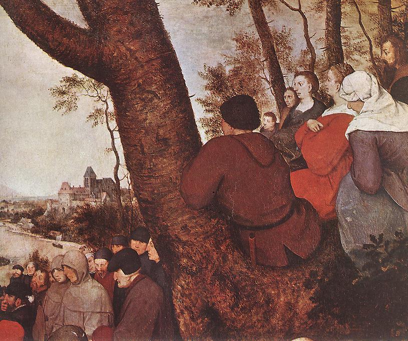 Wikioo.org - Die Enzyklopädie bildender Kunst - Malerei, Kunstwerk von Pieter Bruegel The Elder - Die Predigt von  Verweigern St  Klo  der  Täufer  Ausschnitt