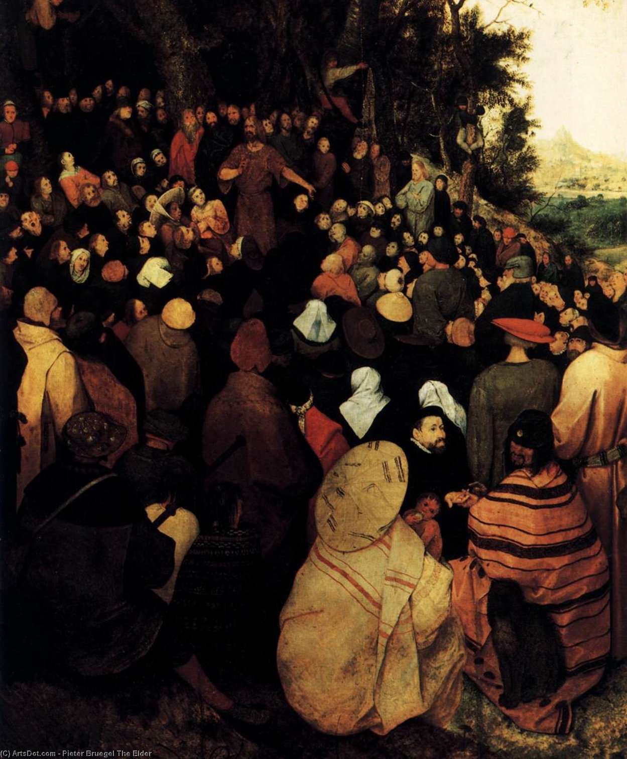 Wikioo.org – L'Enciclopedia delle Belle Arti - Pittura, Opere di Pieter Bruegel The Elder - Il Discorso di  Cattedrale di St  Giovanni  dopodomani  battista  particolare