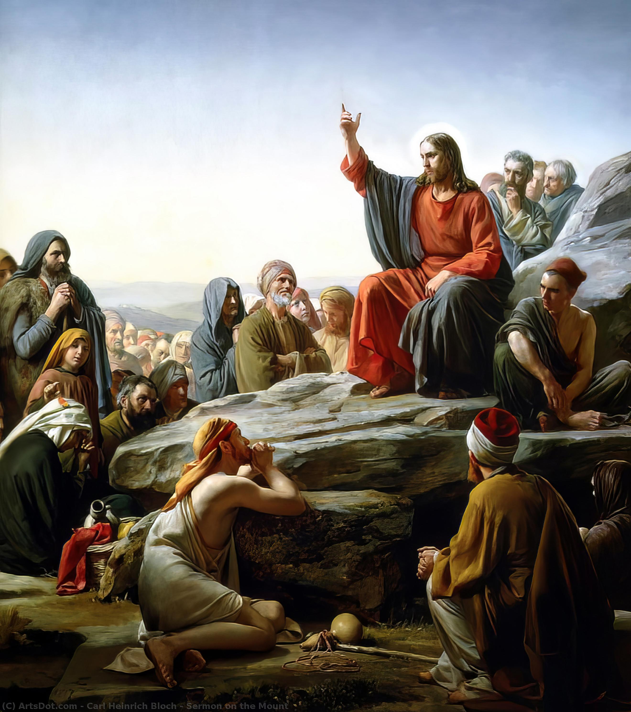 Wikioo.org - The Encyclopedia of Fine Arts - Painting, Artwork by Carl Heinrich Bloch - Sermon on the Mount