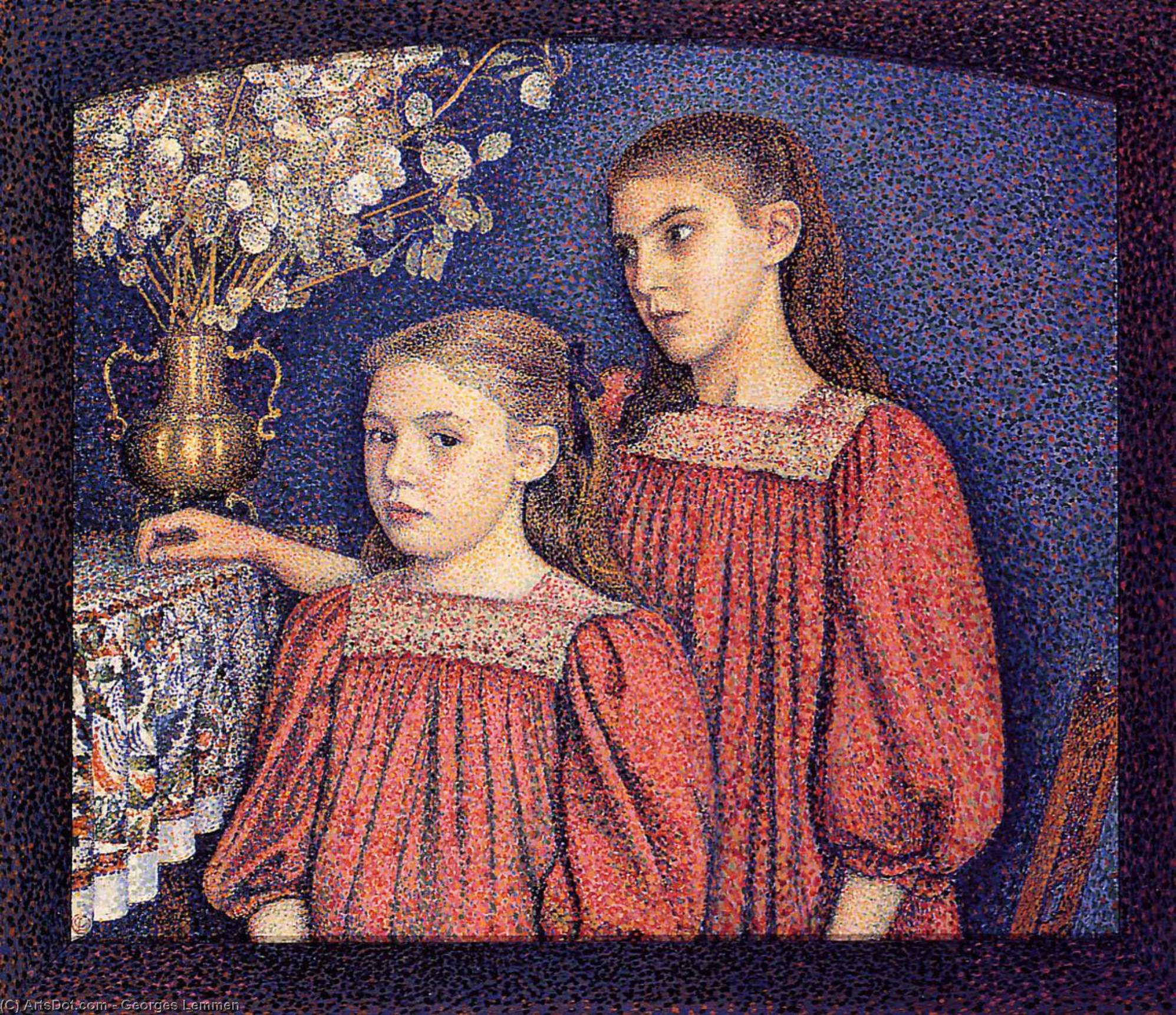 Wikioo.org - The Encyclopedia of Fine Arts - Painting, Artwork by Georges Lemmen - The Serrys Sisters