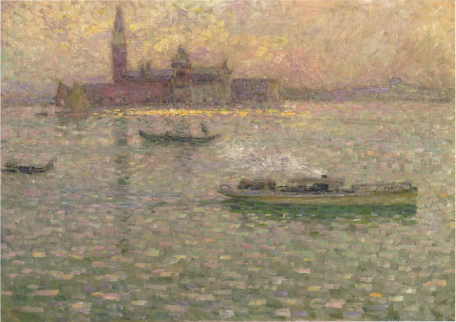 Wikioo.org – La Enciclopedia de las Bellas Artes - Pintura, Obras de arte de Henri Eugène Augustin Le Sidaner - San Giorgio Maggiore en Venecia