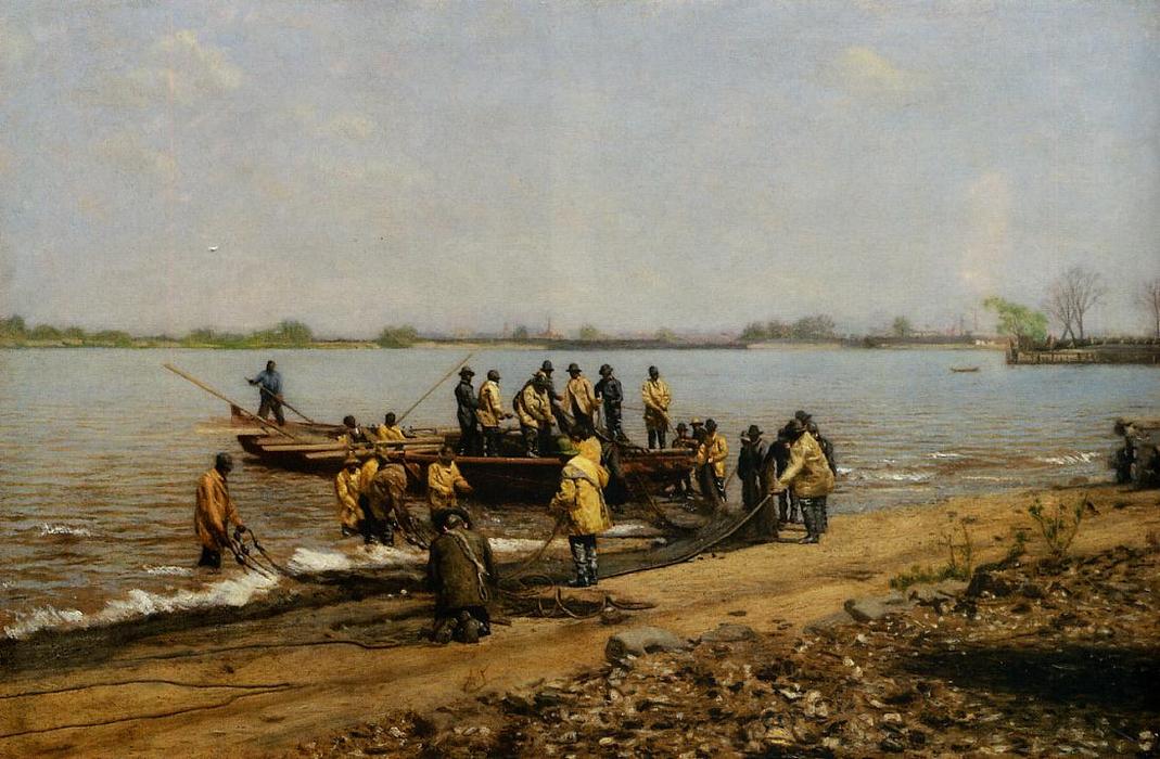Wikioo.org - The Encyclopedia of Fine Arts - Painting, Artwork by Thomas Eakins - Shad Fishing at Gloucester on the Delaware River