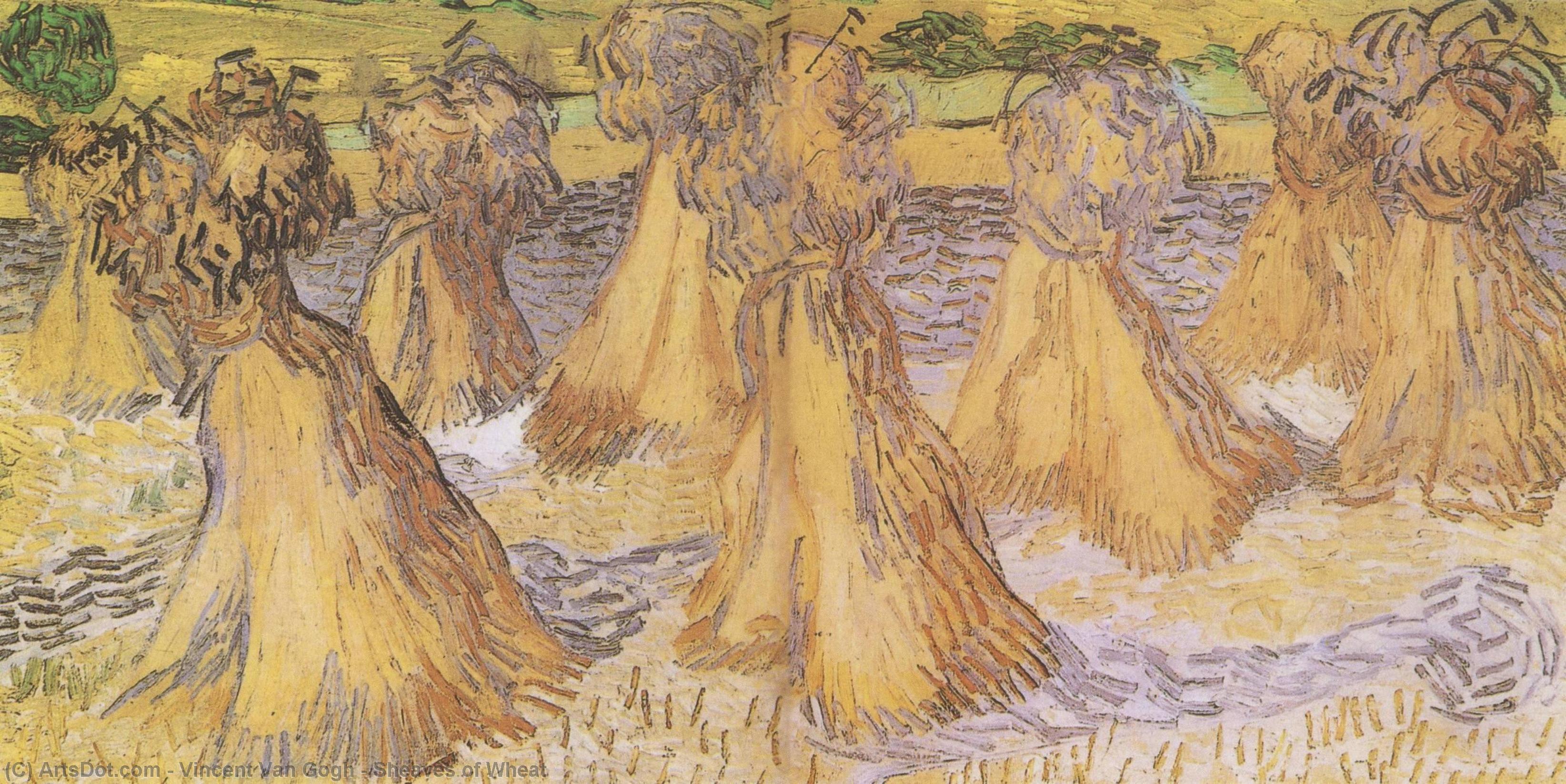 Wikioo.org - The Encyclopedia of Fine Arts - Painting, Artwork by Vincent Van Gogh - Sheaves of Wheat