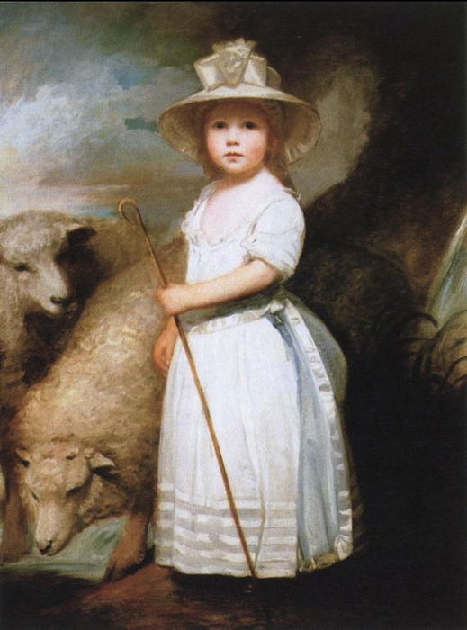 Wikioo.org - The Encyclopedia of Fine Arts - Painting, Artwork by George Romney - The Shepherd Girl