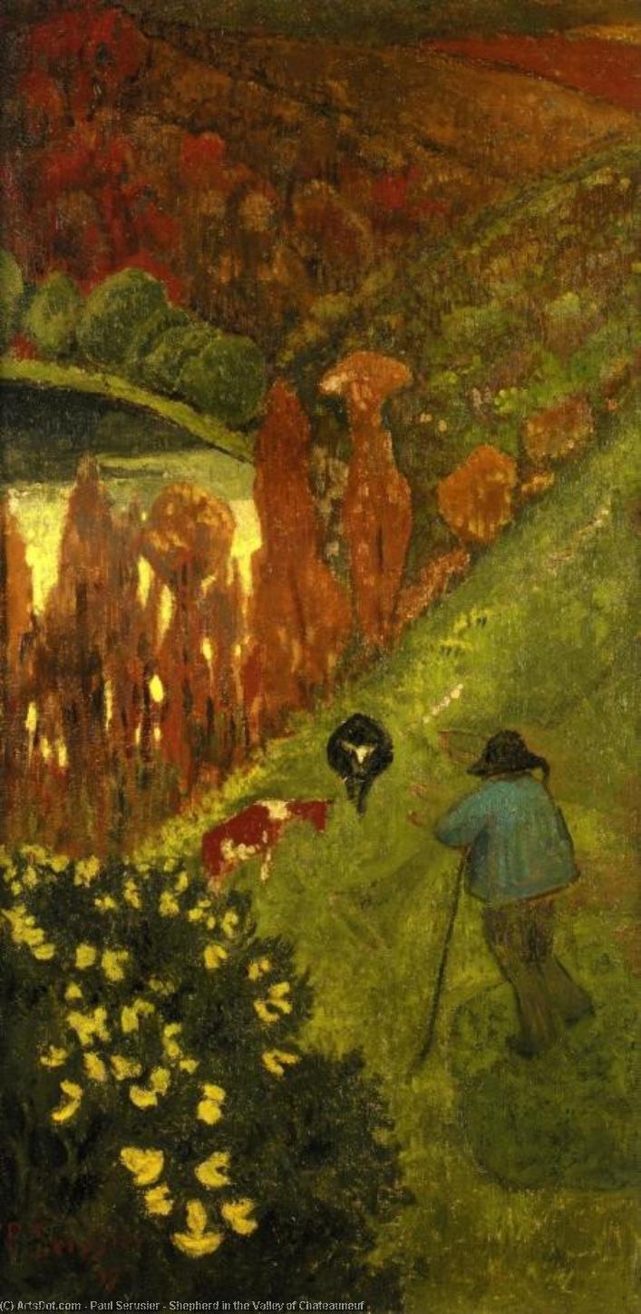 WikiOO.org - Encyclopedia of Fine Arts - Maalaus, taideteos Paul Serusier - Shepherd in the Valley of Chateauneuf